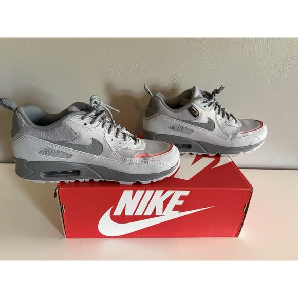 Nike Air Max 90 Surplus Cordura Wolf Grey Pink W/Box DC9389-001 Mens 9.5 (0013)
